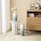 Glitzhome® Abstract Ombre Aqua Metal Floor Vases Set